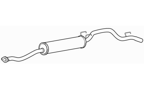 Rear exhaust silencer - back, box