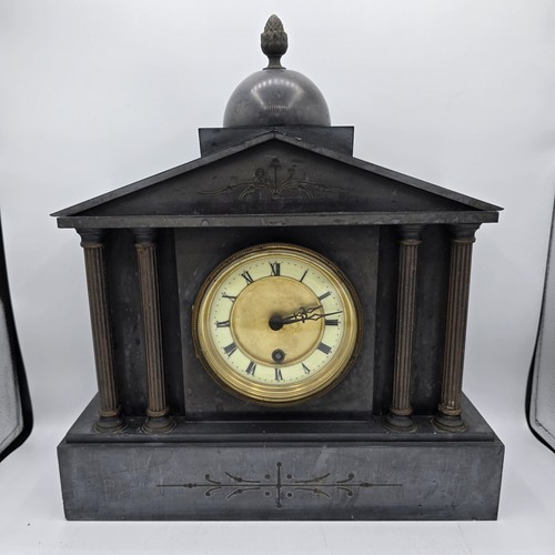 Antique junghans slate - slate, mantel
