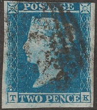 GB QV 1849 Two Penny Blue -