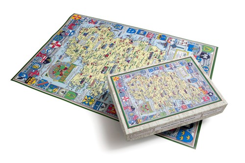 Pictorial jigsaw map - jigsaw, of