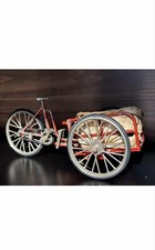 RED ICE CREAM CART PEDDLER VENDER BICYCLE REPLICA MINIATURE MODEL BIKE  Basket