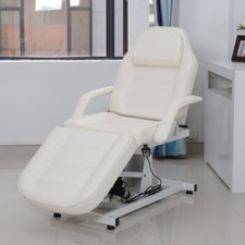 Professional 3 Section Electric treatment Beauty Couch Bed Variable Height White