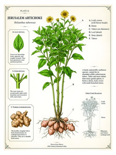 Jerusalem artichoke botanical - artichoke,