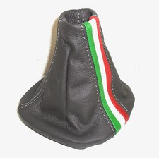 Gear Stick Gaiter Genuine Leather Anthracite and Tricolor for Fiat Panda 169