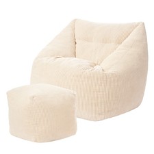 Bean Bag Chair with Footstool