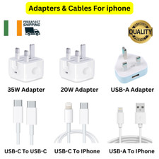 35W 20W For iPhone Adapter Plug USB-C Type C Charger Cable 1m 2m 12 13 14 15 16