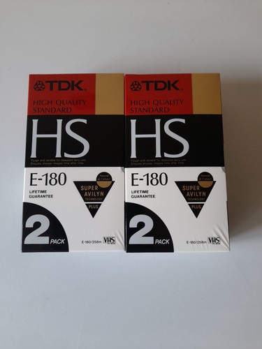 Tdk hs180 vhs cassette - 2x,