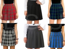 WOMEN/LADIES/GIRLS ROUND SKIRTS HIGH WAIST PLEATED DROP GIRLS SCHOOL UNIFORM