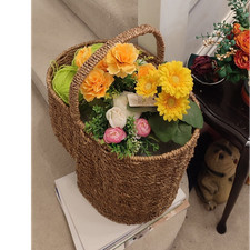 Vintage seagrass wicker stair - vintage,