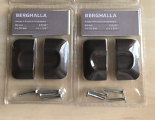 Ikea BERGHALLA Handles - Dark Grey 56mm - 4 Handles - 2 Packs Aluminium NEW