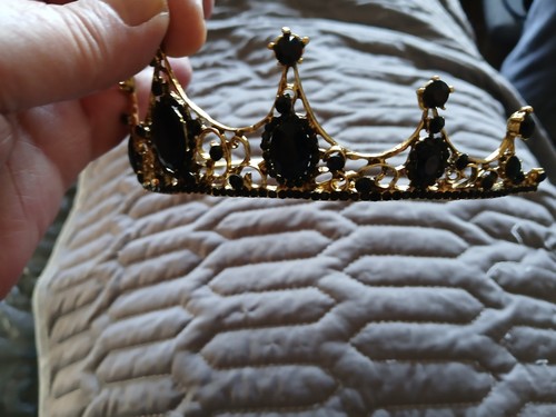 Black baroque tiara - baroque, for
