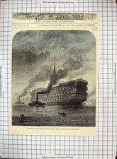 Antique Old Print 1872 Scene