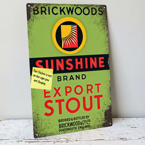 Brickwoods brewery metal sign - brewery,