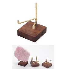Brass Arm Wooden Base Display Stand Holder for Crystal Ball Home Decoration