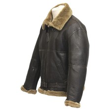 Mens  Irwin RAF Ginger Real Sheepskin Shearling leather Aviator Flying Jacket