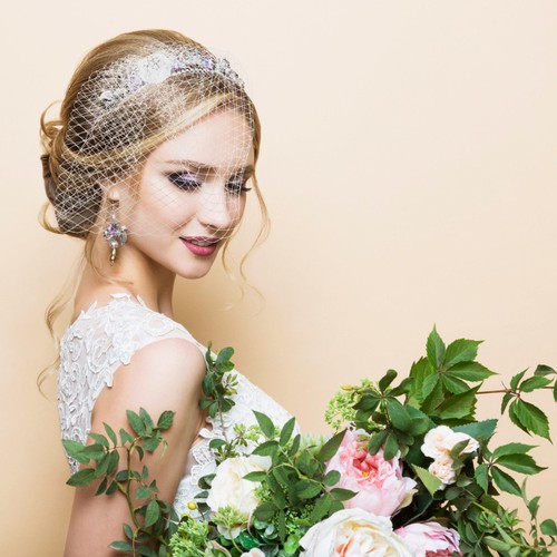 Attractive white birdcage veil - attractive,
