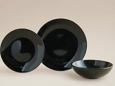 12 Pc NEW Black Solid Glaze