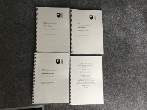 M820 calculus of - -, variations