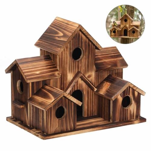 Hole wooden bird house - wooden,