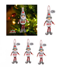 Personalised Snow Globe Tree Decorations Gonk Pick your Name History & Heraldry