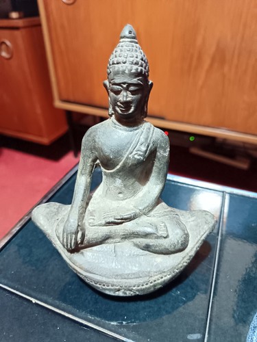 Vintage seated bronze buddha - vintage,