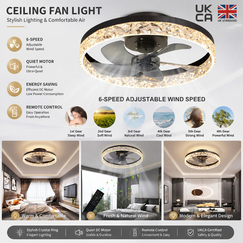 Fan light led ceiling - fan,