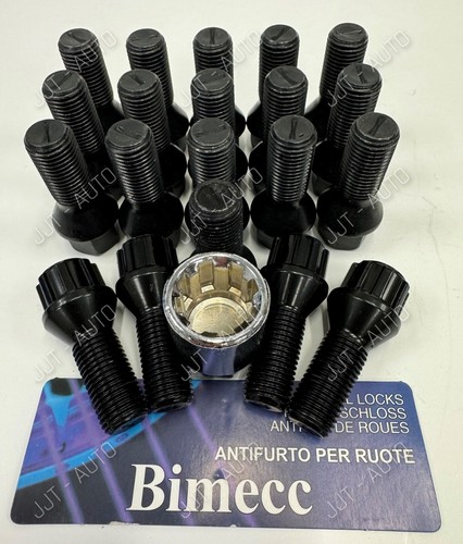 Alloy wheel bolts black - wheel,