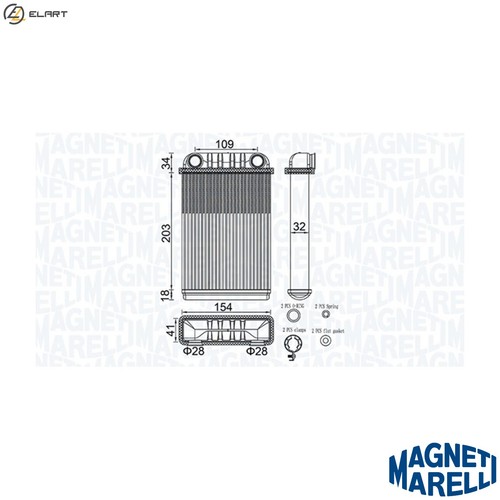 Heat exchanger interior - heat,