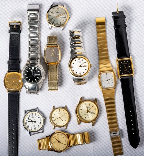 11x job lot men - quartz, vintage