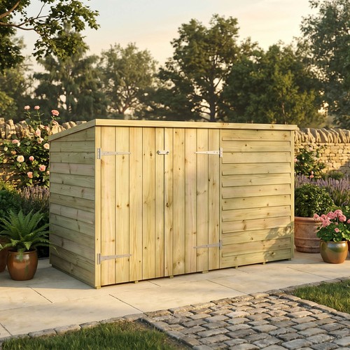 3x6 wooden garden shed - garden, bike