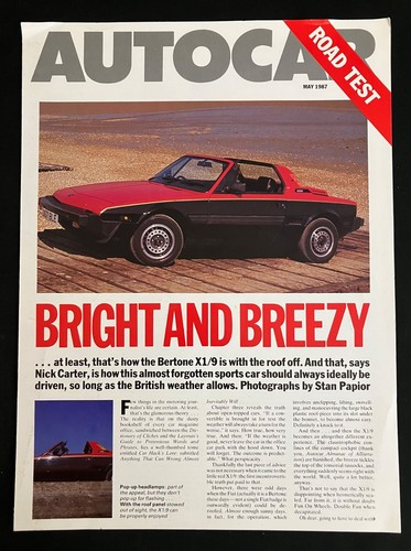 Fiat test x19 autocar - fiat,