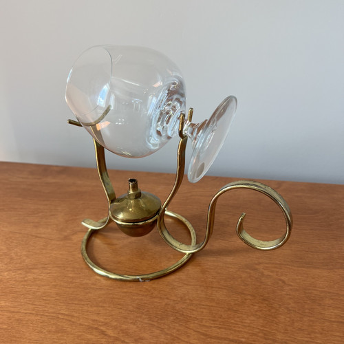 Vintage brass cognac warmer - vintage,