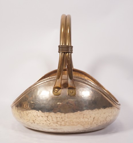 Vintage brass copper - copper, basket