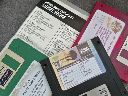 Vintage midi song files floppy - song,