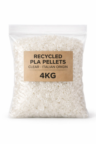 Recycled pla pellets clear 4kg - pellets,