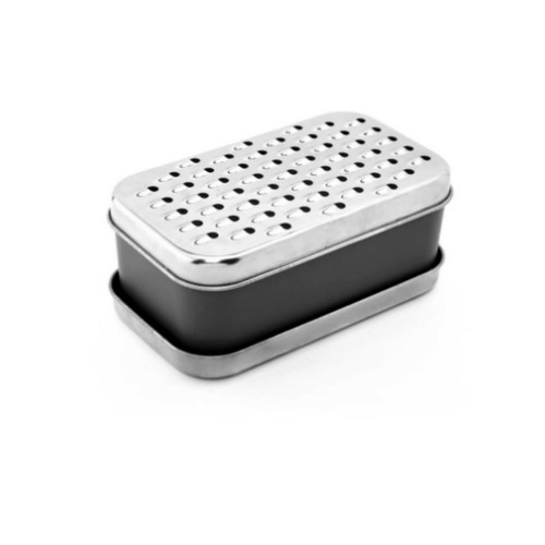 Cheese grater with food - with,