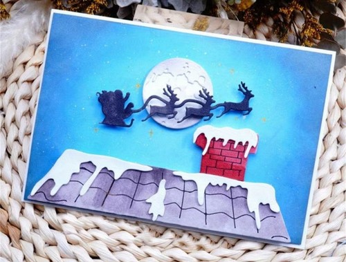Santa sleigh and - and, reindeer