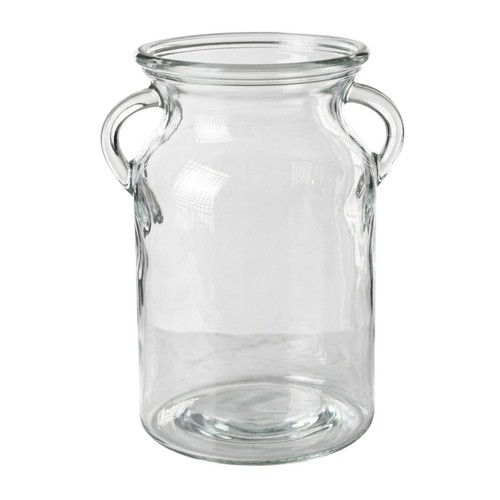 Clear glass milk - milk, churn