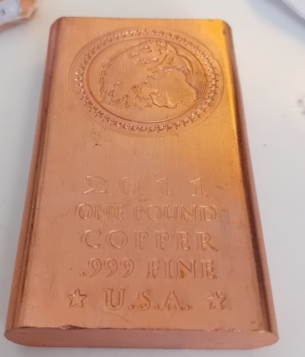 Pound copper bar - 1, 999.9