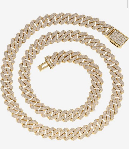 8mm iced out cuban - 8mm,