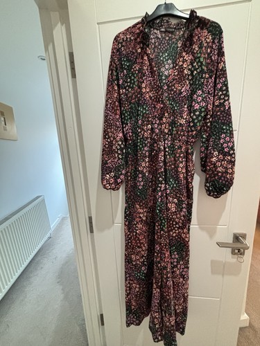 Zara size flower jumpsuit - zara,