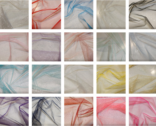 Glitter tulle fabric - tulle, soft