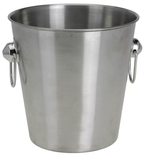 Metal ice bucket - bucket, brushed