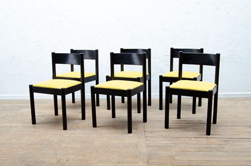 Italian black dining chairs - dining,