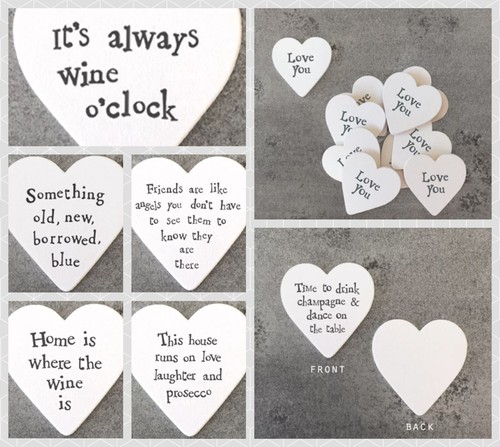 Mini wooden heart plaque - heart,