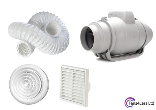 Inline duct white grille - inline,