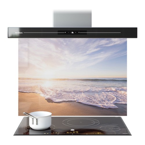 Kitchen glass splashback - kitchen,