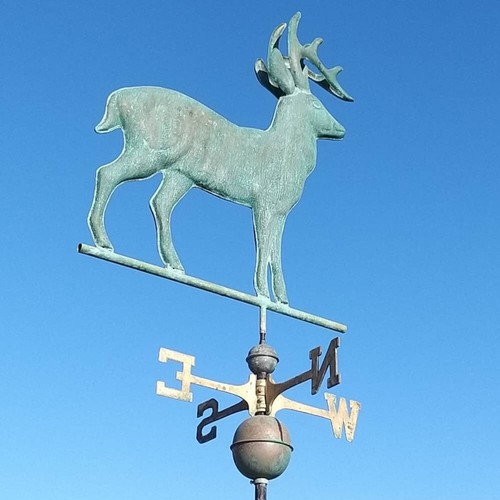 Large deer copper - deer, vane