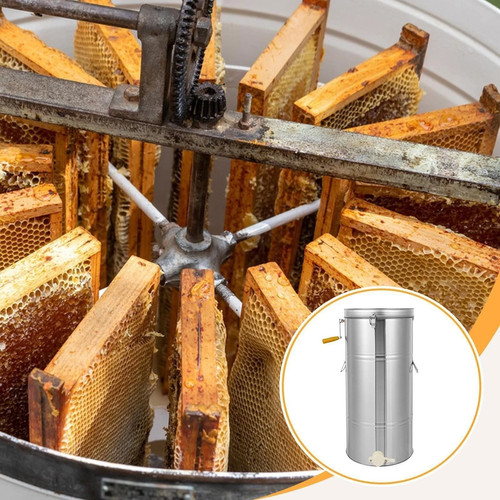 Manual honey extractor with - honey,