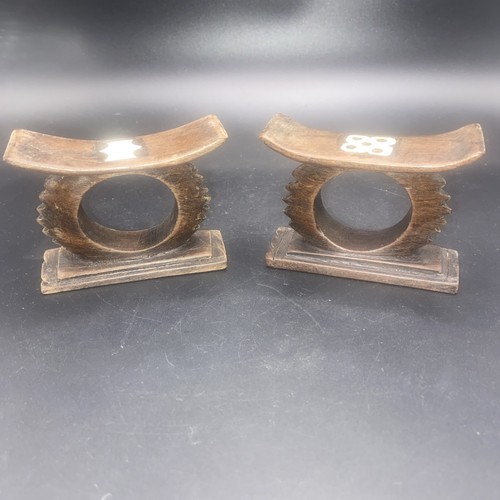Pair hand carved african - of,